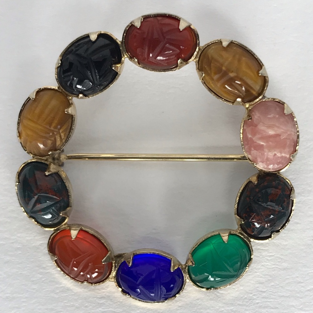 💠AUTH SCARAB BETTLE BROOCH💠